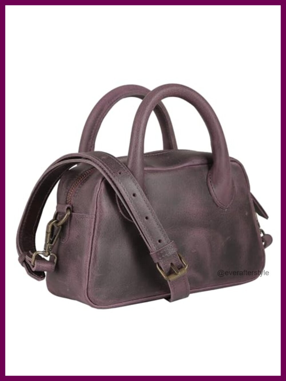 Mini Satchel Crossbody Bag Top Handle Adjustable Strap YKK Zipper